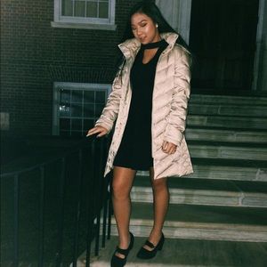 Black V-Neck Dress (small)